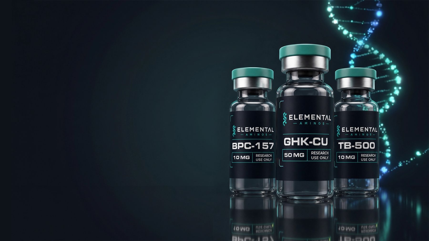 Elemental Aminos research compound vials